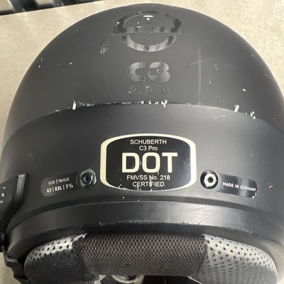Schuberth C3 Pro Black Motorcycle TAILLE 63 71/8 Helmet XXL | eBay