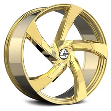Azara Aza-524 Wheels 20x8.5 35 5x112 74.1 Gold Rims Set Of 4