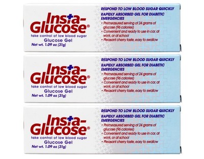 Insta-Glucose Gel, Convenient Fast Acting Glucose for Blood Sugar Support, Ch...