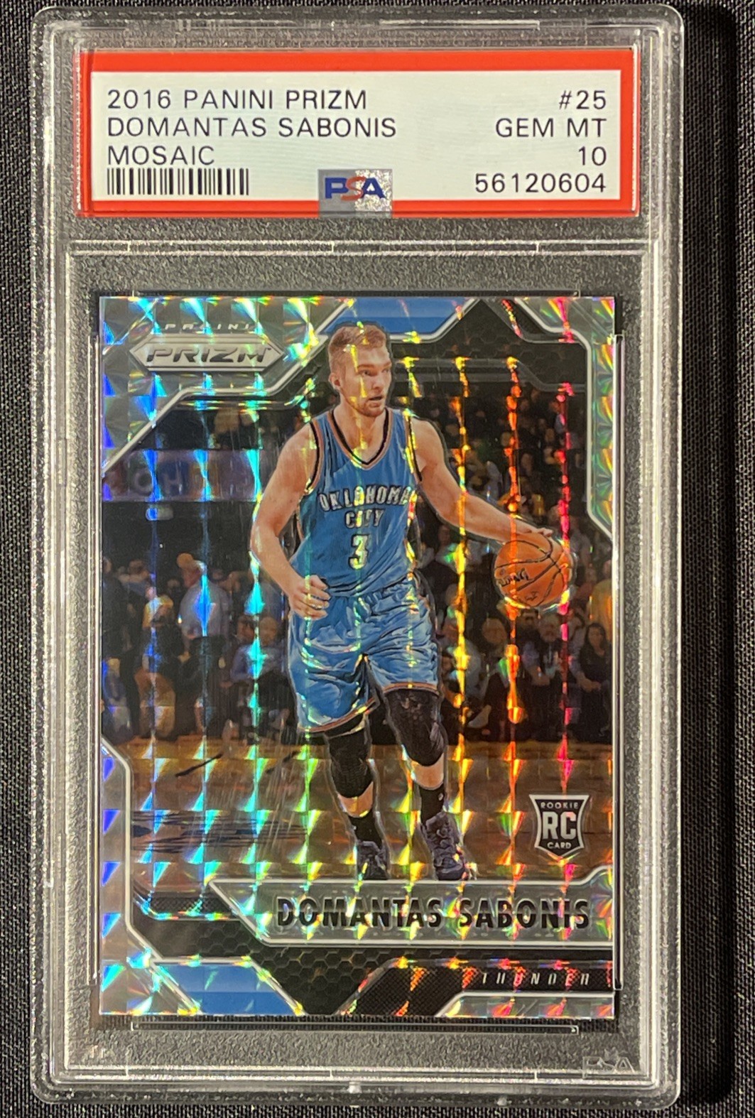 2016-17 Panini Prizm Mosaic Domantas Sabonis #25 PSA 10 GEM MT Rookie RC
