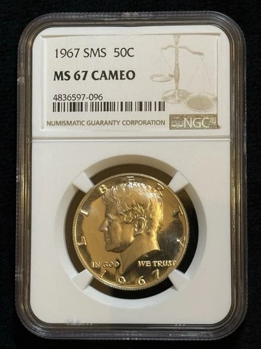 1967 SMS Kennedy Half Dollar MS67 CAMEO 40 Silver