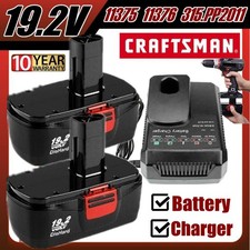 2Pack for Craftsman 19.2 Volt 11375 Battery /Charger C3 DieHard 130279005 11376