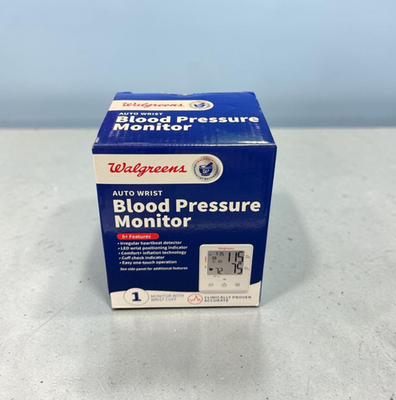 #ad Walgreens Auto Wrist Blood Pressure Monitor 5 Features Easy Operation Open Box $13.99