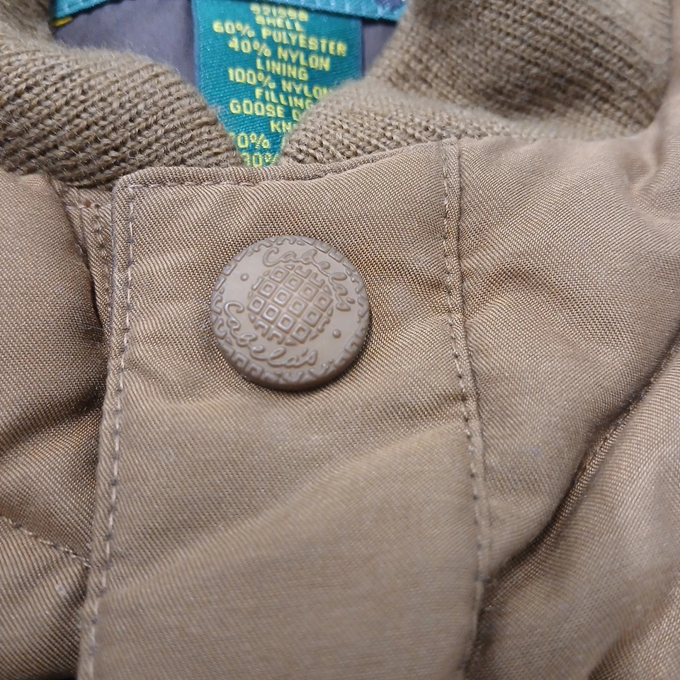 Cabelas Puffer Premier Northern Vest Goose Down Brown Mens Sz XL Reg - Image 3 of 4