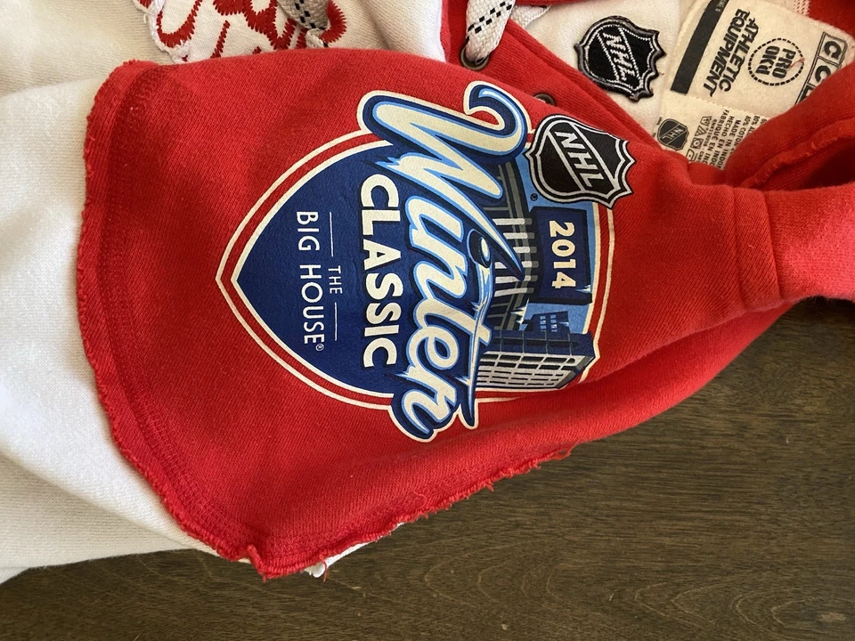 Detroit Red Wings CCM Pro Ok'd NHL Pullover Sudadera Grande 2014 Invierno Clásico Foto 4 de 4