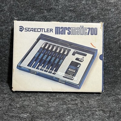 Staedtler Marsmatic 700 Technical Drafting Pen Set w/ 7 Pens and Ink Germany EUC