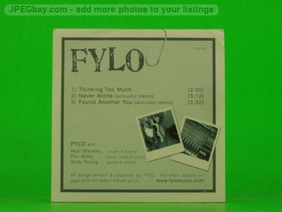 FYLO THINKING TOO MUCH (MINI CD) (L69) 3 Track CD Single including Card Sleeve F