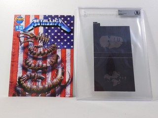 Signed Metallica OG Band x4 CD Book Beckett Encapsulate Hetfield Ulrich Hammett