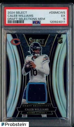 2024 Panini Select Draft Selections Caleb Williams Bears RC Jersey /149 PSA 5