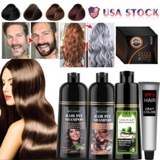 500ML Permanent Hair Dye Instant Fast Hair Dye Color Shampoos Natural Herbal Dye