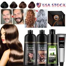 500ML Permanent Hair Dye Instant Fast Hair Dye Color Shampoos Natural Herbal Dye