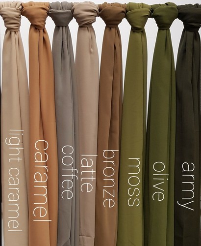 High Quality Plain Chiffon Hijab Scarf Shawl Wrap Soft Georgette Dubai Elegant - Picture 35 of 121