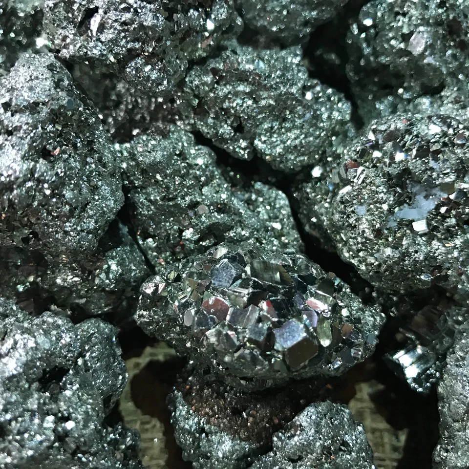 1000 Carat Lots of Unsearched Natural Pyrite Rough + a FREE Faceted Gemstone