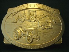 John Deere BI Tractor 310 Backhoe LX188 Lawn Tradition Belt Buckle 1997 Gold jd