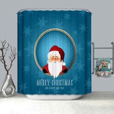 Santa Claus Has a Ring 3D Shower Curtain Polyester Bathroom Decor Waterproof