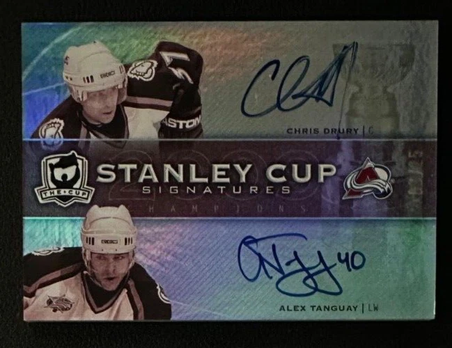 CHRIS DRURY / ALEX TANGUAY 2009-10 UD The Cup Dual Stanley Cup Signatures 03/25 - Image 3 of 3