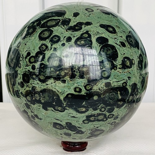 Natural Eye Green Kambaba Jasper Stromatolite Crystal Sphere Ball 6760G - Picture 11 of 12