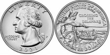 2021 P George Washington Crossing the Delaware U.S. Mint Quarter FREE SHIPPING