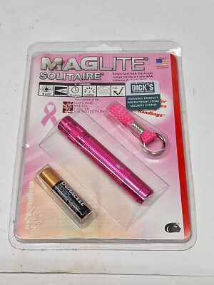 Maglite Solitaire Flashlight K3AMW6 PINK Mini Maglite Pink Keychain Flashlight