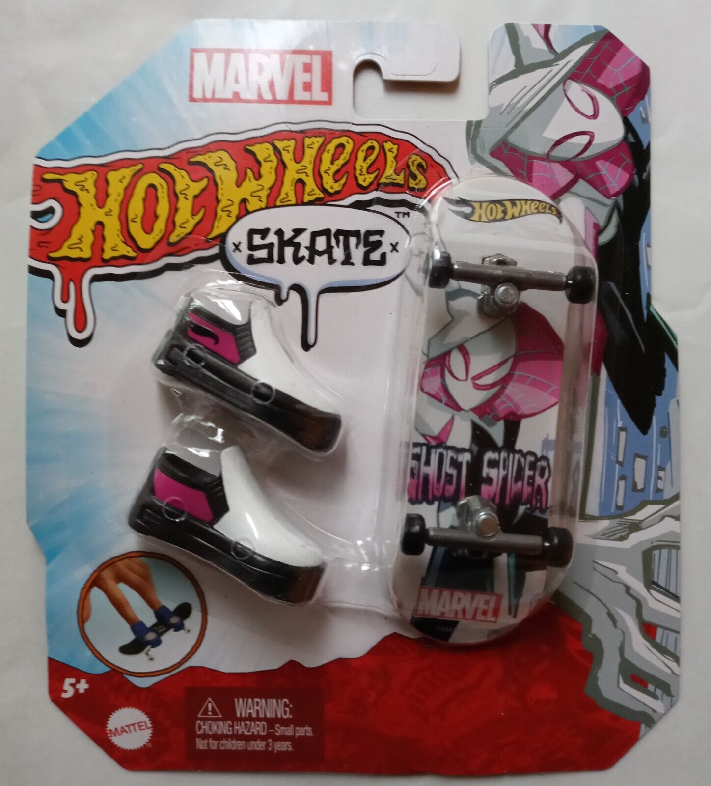 Hot Wheels Skate De Dedo Com Tenis Marvel Ghost Spider no Shoptime