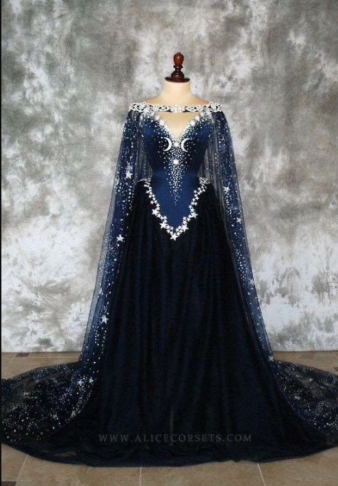 navy beach wedding dress Sky Blue Rustic Wedding Dress Beach Wedding Gown with Split WD289 US14 / Sky Blue main image 1
