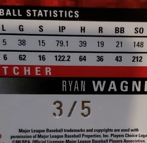 2003 Leaf Red 3/5 Ryan Wagner #327 Rookie RC Reds SSP  - Image 3 of 3