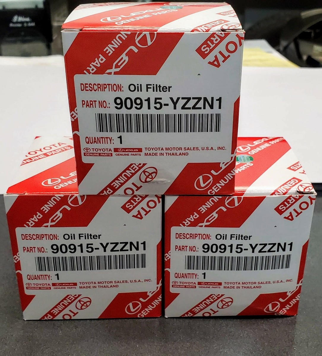 90915-YZZN1, Qty 10, Toyota / Lexus Oil Filters With Drain Plug