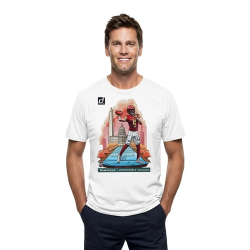 Jayden Daniels 2024 Donruss DOWNTOWN Tee Shirt Brand New! Ultra Soft Quality!