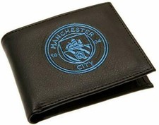 Image of Mens Embroidered Crest Leather Sports Team Money Wallet Official Licensed