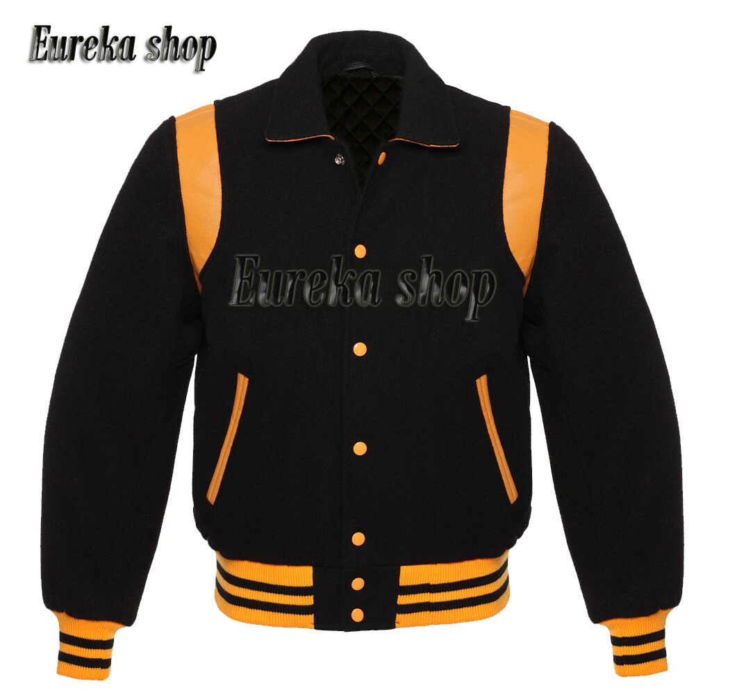 Varsity Letterman Bomber Vintage Baseball Style Jacket Wool