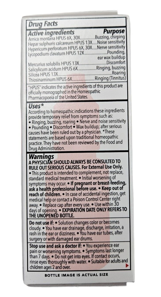 TRP Natural Ears Ring Relief Homeopathic Ear Drops for Tinnitus Relief