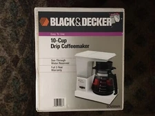 Black and Decker drip coffee maker, 10 cup, DCM90WH