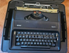 Royal Epoch Manual Portable Black Typewriter W/Hard Case thumbnail