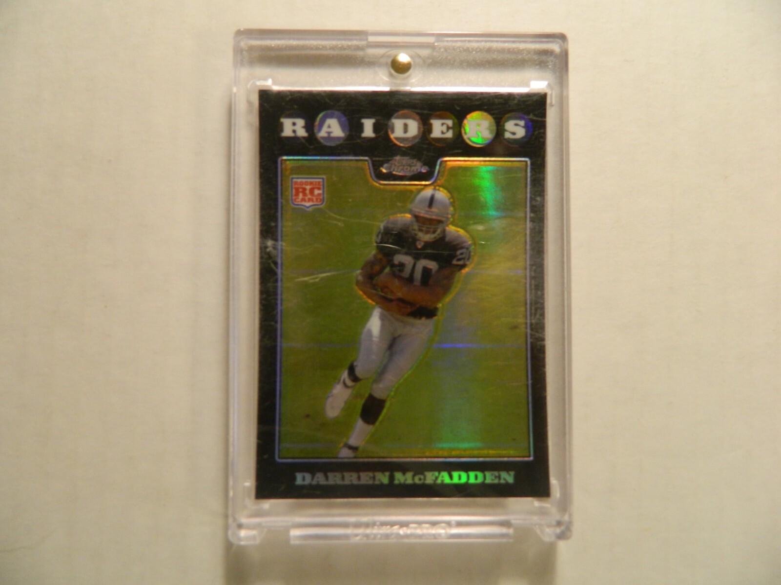 2008 Topps Chrome Refractor Rookie Card of Darren McFadden - Raiders