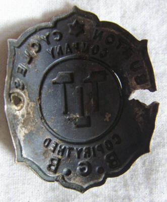 Plaque émaillée Vélo Ancienne - BURTON CYCLES COMPANY - Badge Cyclisme