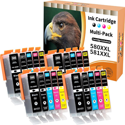 20x PGI-580 CLI-581 XXL Druckerpatronen kompatibel für Canon Pixma TR8550, TS635