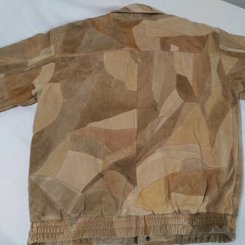 Vintage Patchwork Pigsuede Leather Size Xl Jacket - Picture 8 of 12