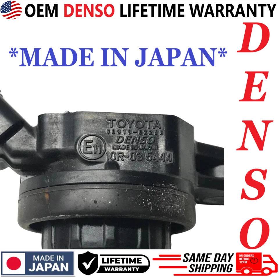 OEM DENSO Ignition Coils For 2008-2015 Toyota & Lexus 1.8L 2.4L I4, 90919-02258 - Image 4 of 4