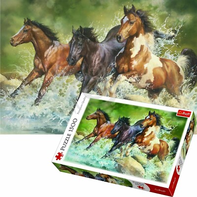1500 Teile Puzzle, Drei Wildpferde, Tierpuzzle, Trefl, Brandneu