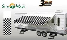 62712 RV Awning Replacement Fabric 12' (Actual Width 11'2") Checkered Flag