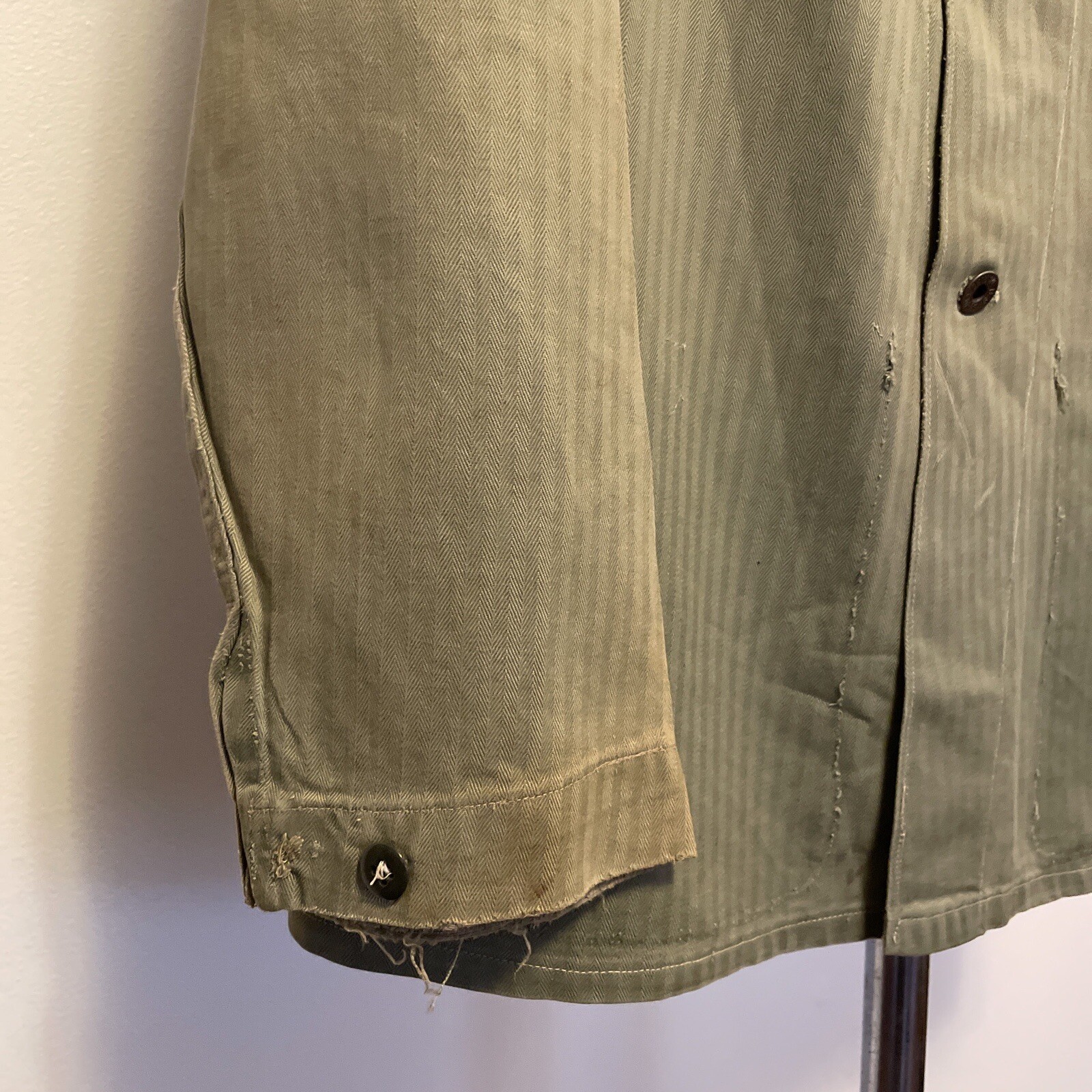 Vintage 1940s WWII P-41 USMC Shirt Jacket Herringbone HBT Size