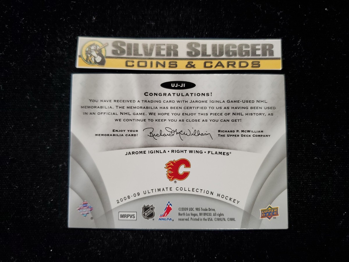 2008-09 Jarome Iginla Upper Deck Ultimate Dual Jersey /100 2008-09 Jarome Iginla Upper Deck Ultimate Dual Jersey /100