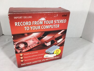 Xitel Inport Deluxe Stereo To PC Recording Kit New in Sealed Package