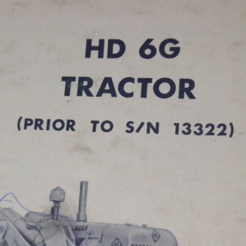 ALLIS CHALMERS HD6G Crawler Tractor Dozer Crawler Parts Manual Book catalog list - Picture 2 of 7