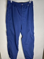 OBERMEYER Ski Pants Full Side Hidden Zipper Nyon Lined Blue Size Large