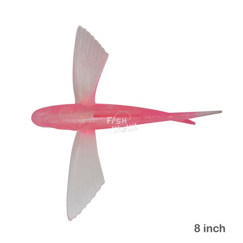 Pez volador delicioso volador mahi atún wahoo rosa 8" sin manipular pez WOW - Imagen 8 de 8