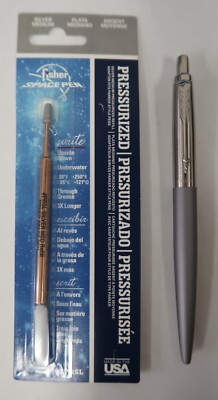 Parker Jotter Ballpoint Pen Stainless Steel & Grey xl  With Silver Refill New