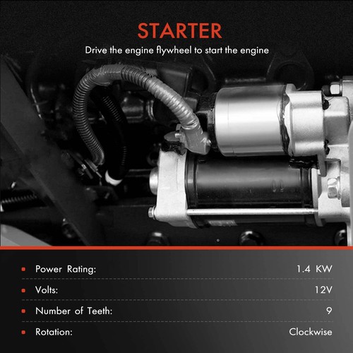 Starter Motor for Dodge Caravan Chrysler Town & Country Plymouth 1.4kW/12V CW 9T - 第 2/8 張圖片