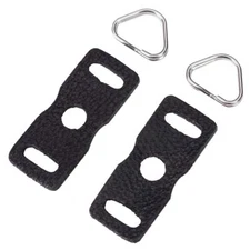 1 Pair Camera Strap Metal Ring Triangle Hook+Leather Cover for Canon Sony Leica
