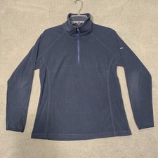 Columbia Womens Large Glacial Fleece III 1/2 Zip High Neck Pullover Blue Size L